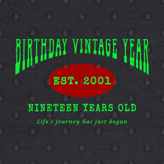 Birthday Vintage Year - Nineteen Years Old by The Black Panther